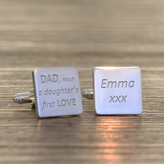 Definition of Dad Cufflinks - Silver Finish