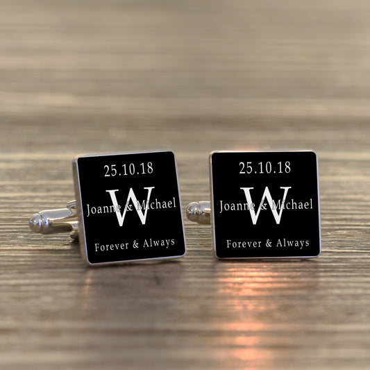 Forever & Always Cufflinks - Silver Finish