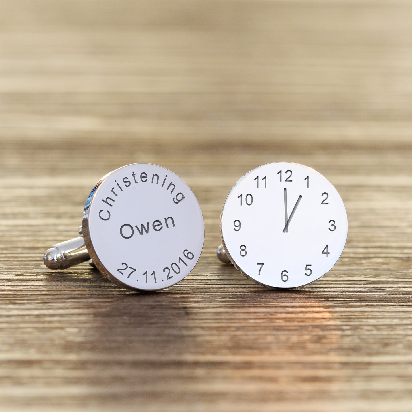 Christening / Special Time Cufflinks - Silver Finish