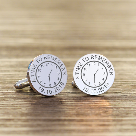 A time to remember / Special Time Cufflinks - Silver Finish