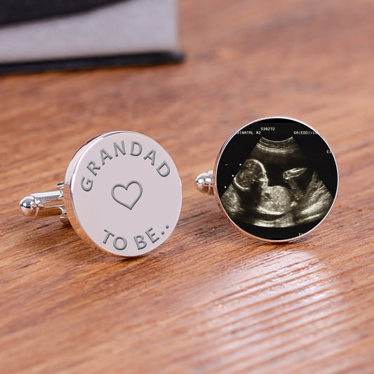 To Be . . . Baby Scan Cufflinks - Silver Finish