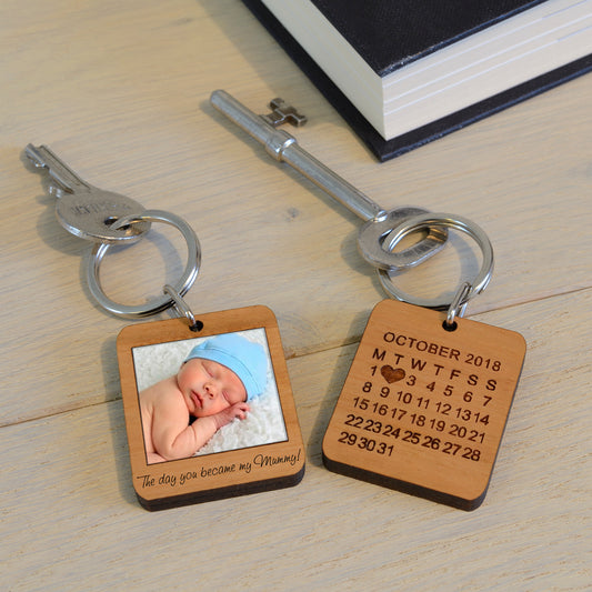 The Day You Became My Mummy Photo Upload Key Ring