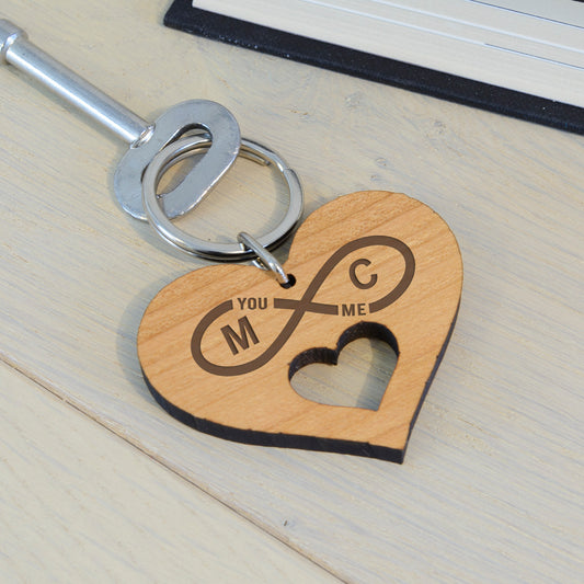 You & Me Heart Key Ring