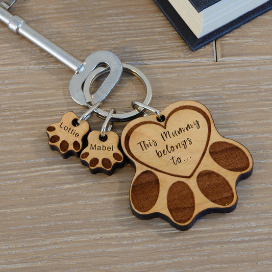 This . . . belongs to . . . Pawprint Key Ring