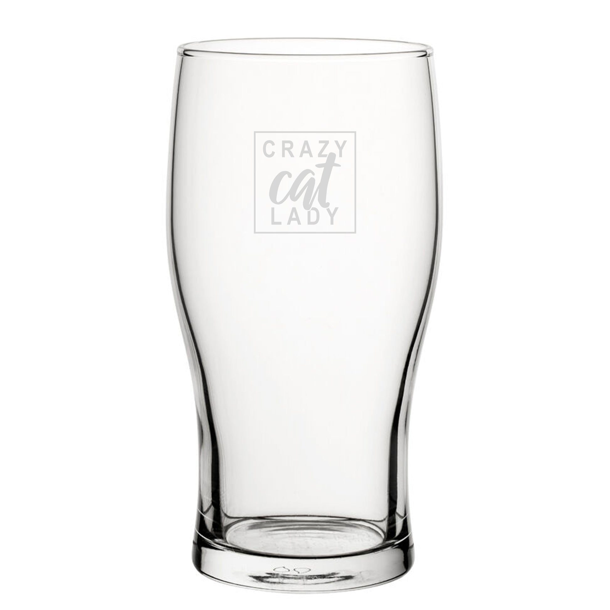 Crazy Cat Lady - Engraved Novelty Tulip Pint Glass Image 2