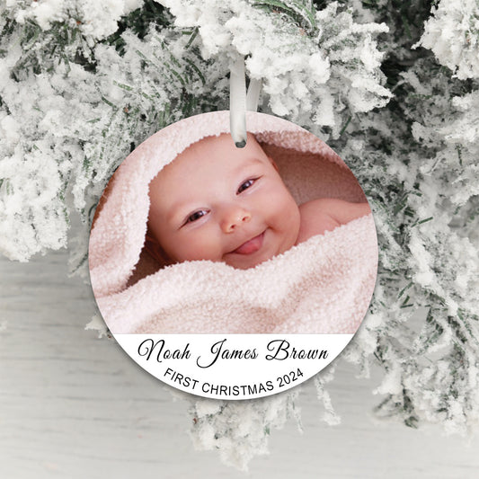 First Christmas Photo Upload Decoration