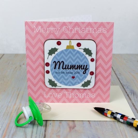 Mummy, Our 1st Christmas Coaster Card