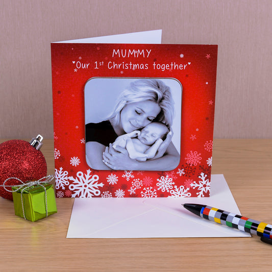 Our 1st Christmas Photo Upload Coaster Card