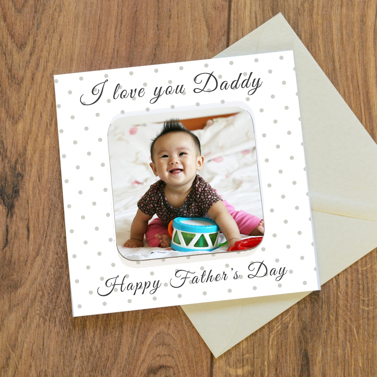 Father's Day Photo Upload Coaster Card