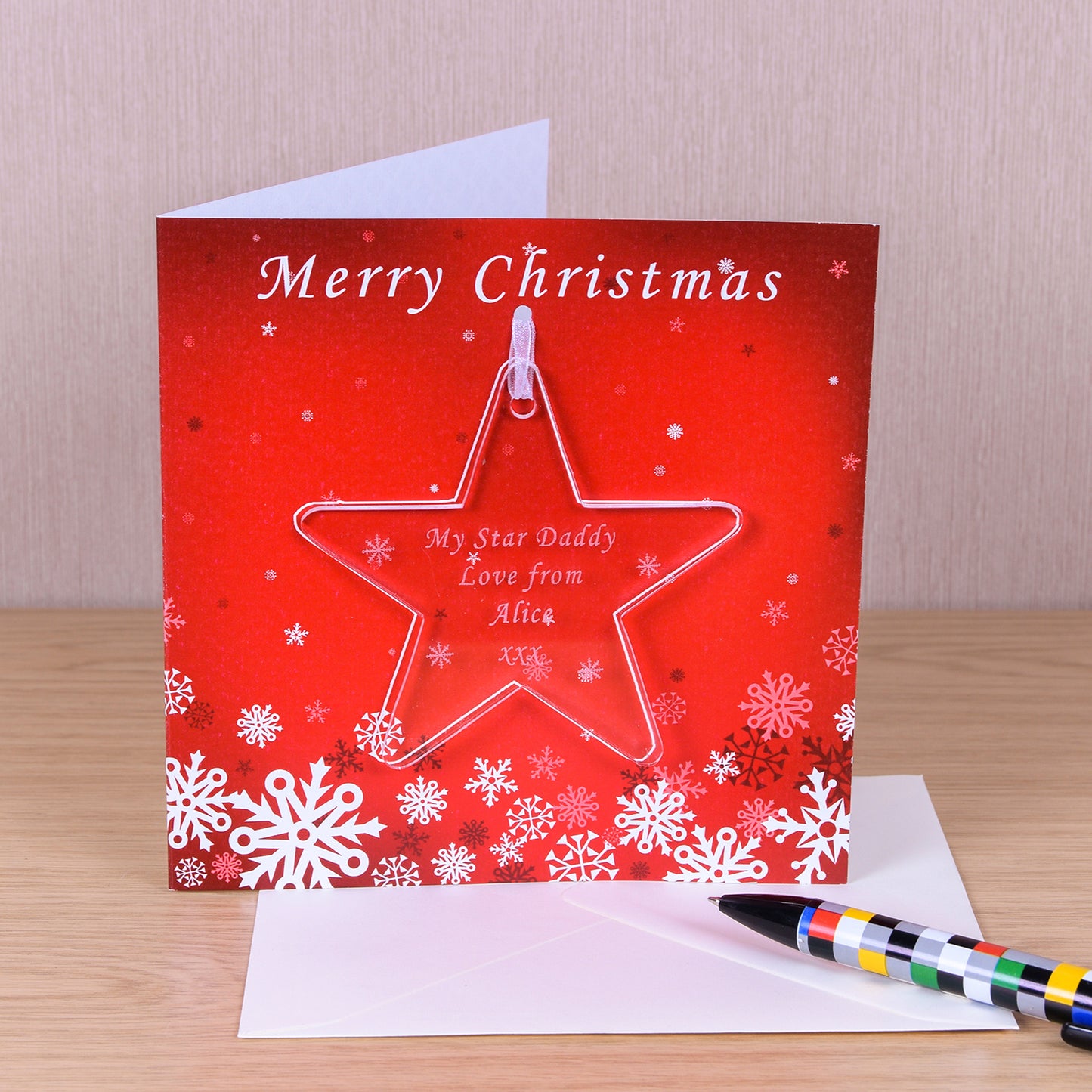 Christmas Card with Star Decoration