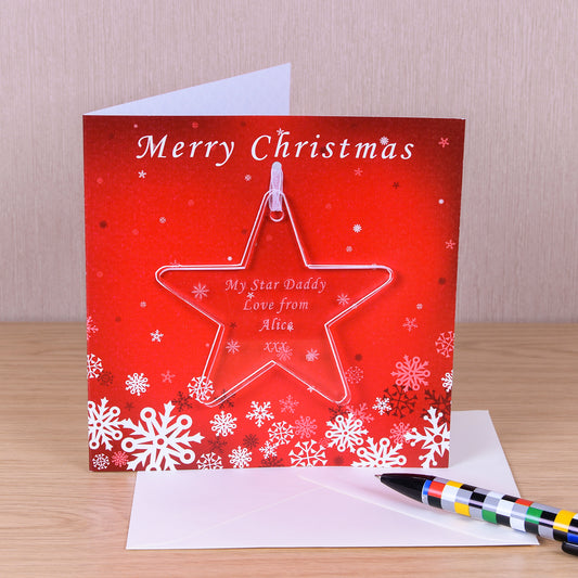 Christmas Card with Star Decoration