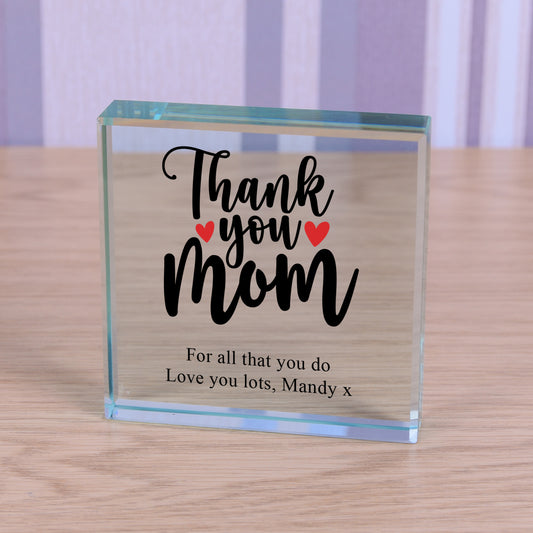 Thank You Mum Glass Token