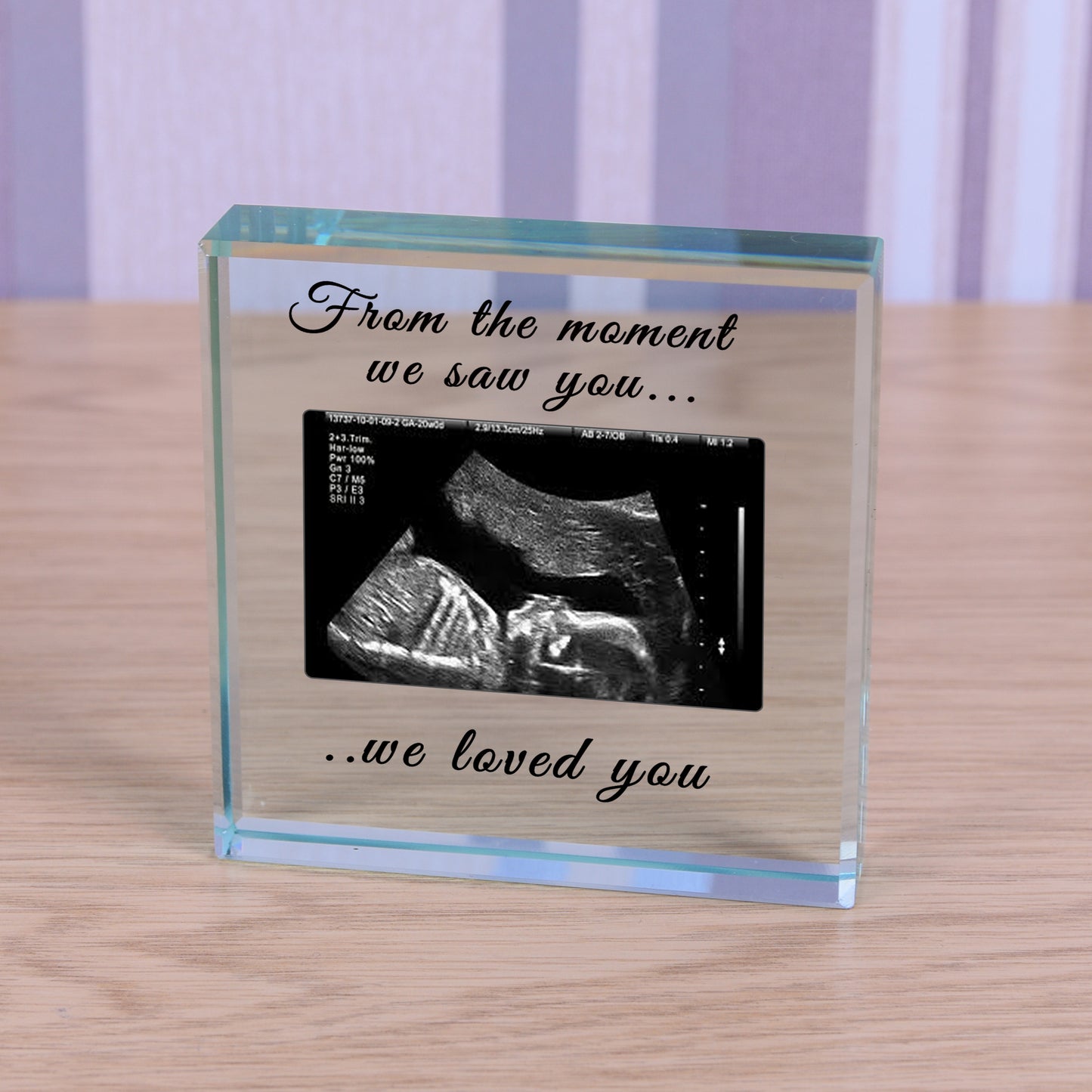 From The Moment We Saw You Baby Scan Glass Token