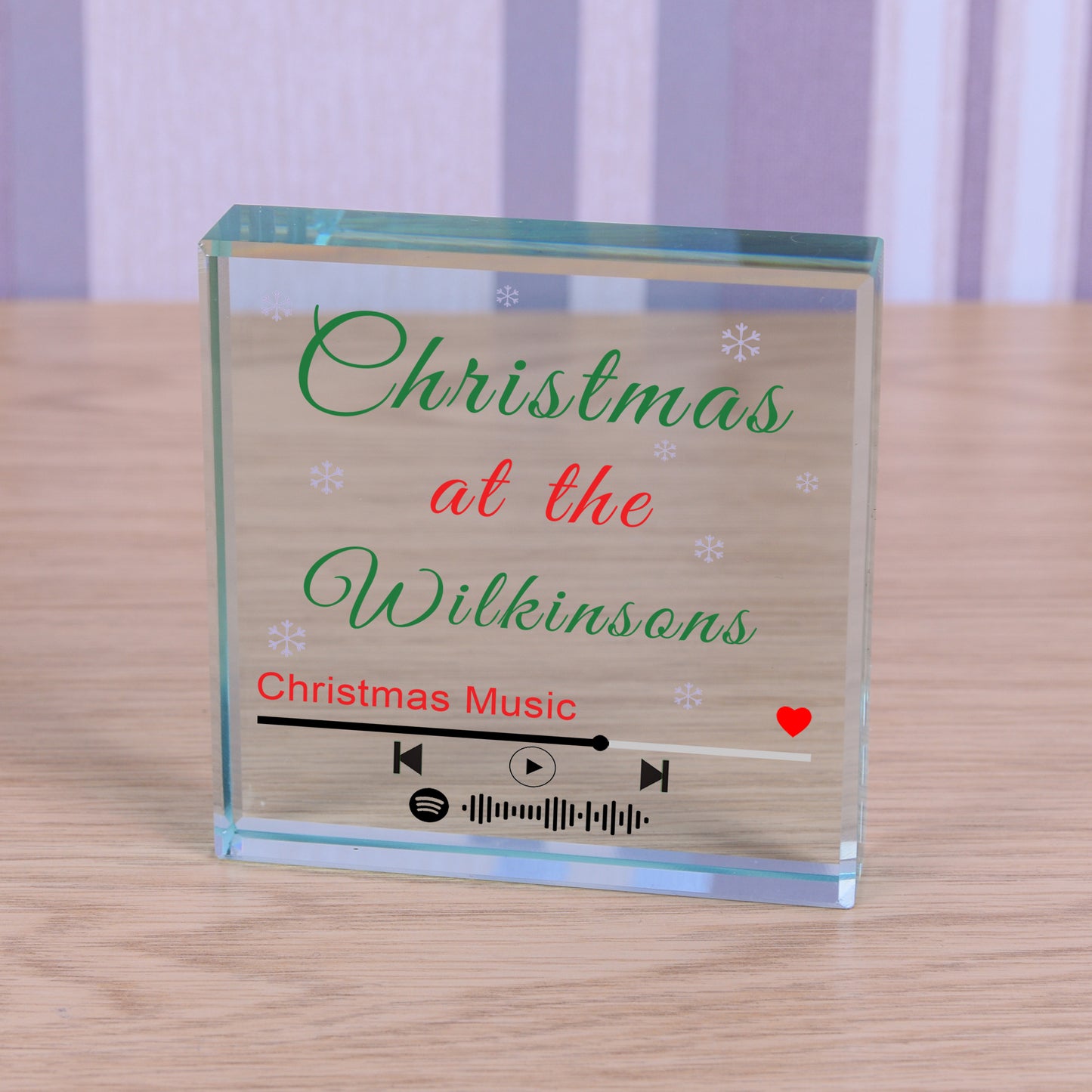 Christmas Playlist Glass Token