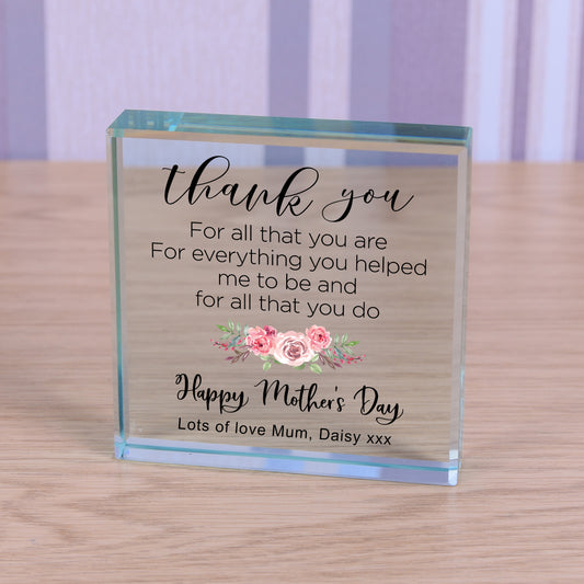 Happy Mothers Day Glass Token