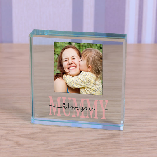 I / We Love Mummy Glass Token