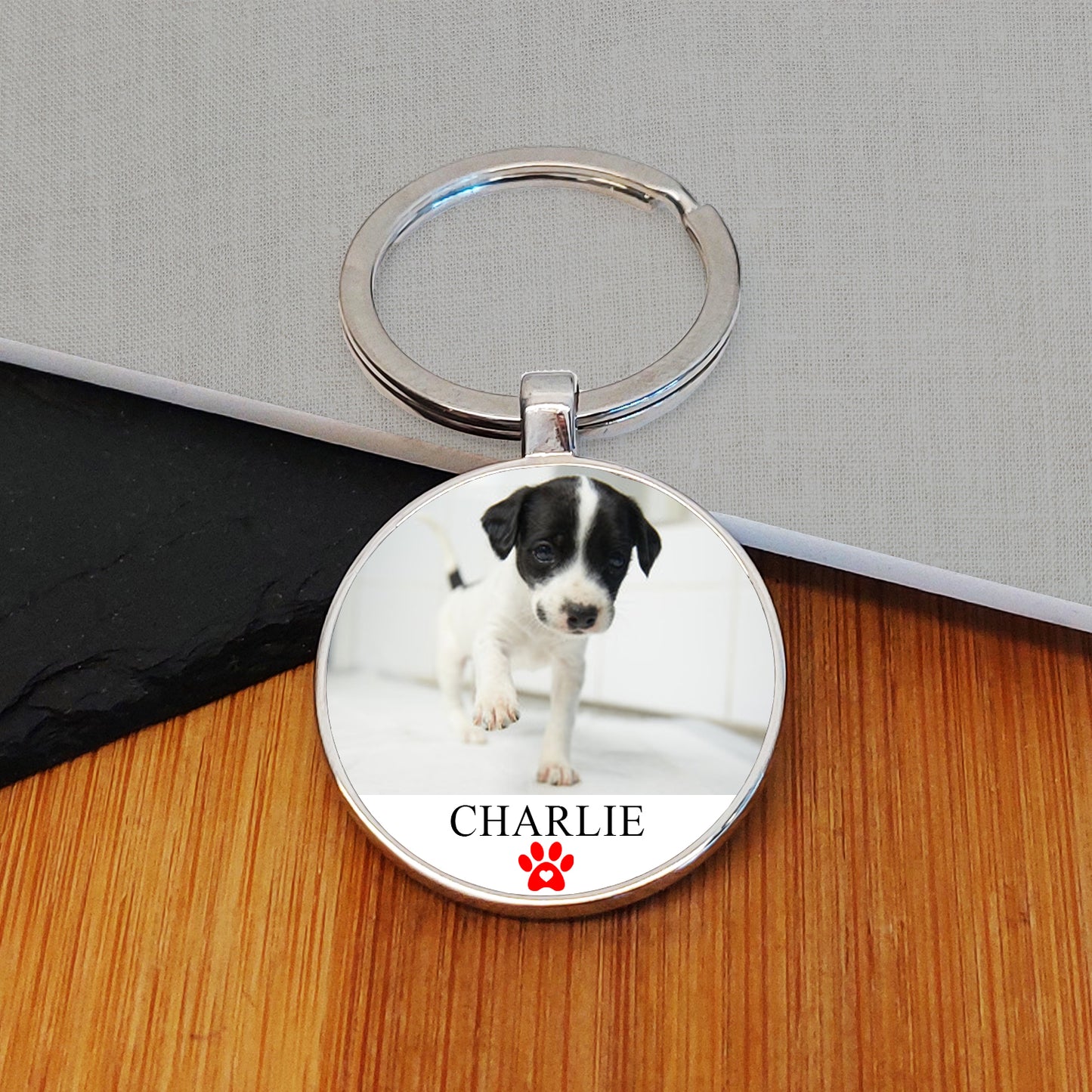 Personalised Pet Photo Upload Key Ring