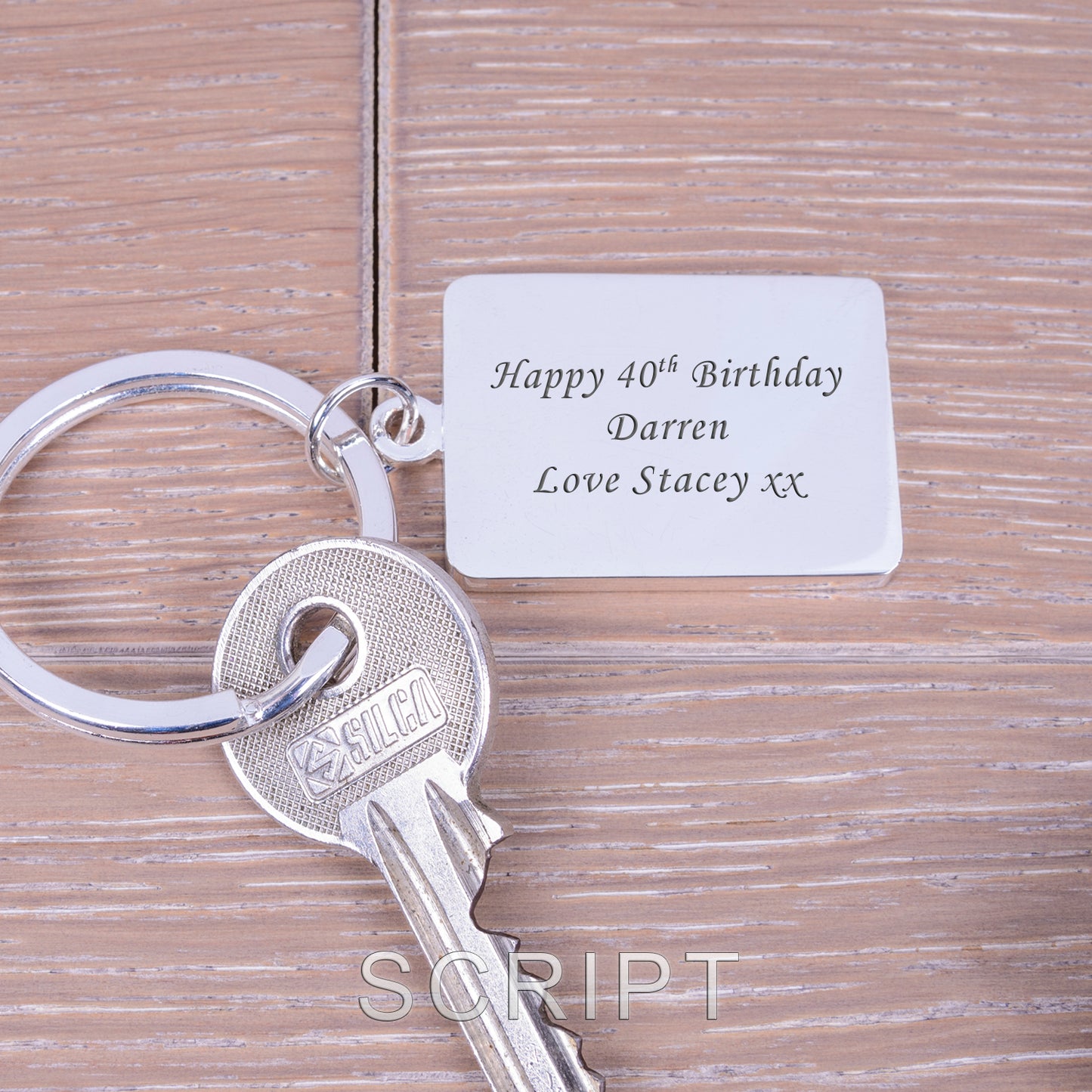 Personalised Key Ring - Silver Plated