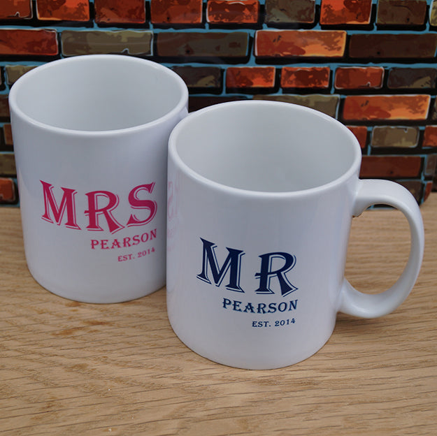 Mr & Mrs Pairs of Mugs