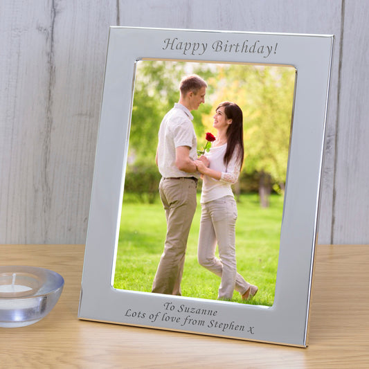 Any Message Silver Plated Picture Frame (7"" x 5"")