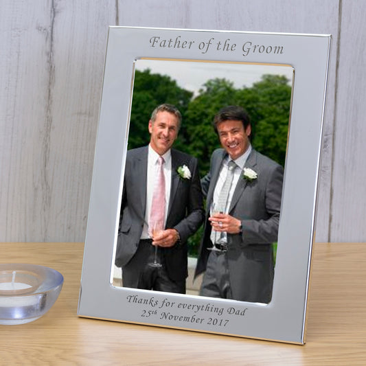 Father of the Groom Silver Plated Picture Frame (7"" x 5"")