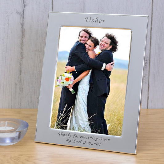 Usher Silver Plated Picture Frame (7"" x 5"")