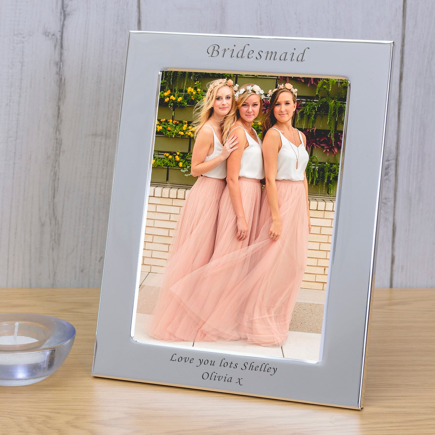 Bridesmaid Silver Plated Picture Frame (6"" x 4"")