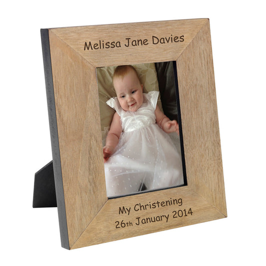 Childs Name Wood Picture Frame (6"" x 4"")