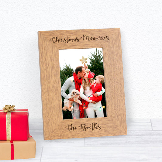 Christmas Memories Wood Picture Frame (7"" x 5"")