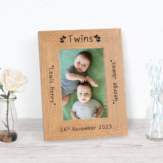 Twins Wood Picture Frame (6"" x 4"")