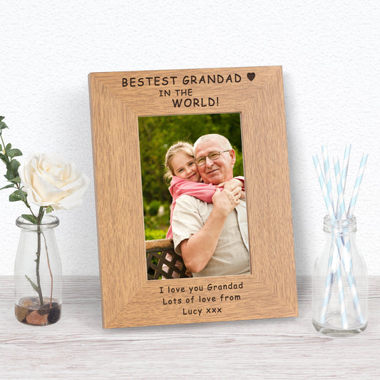 Bestest Grandad in the World Wood Picture Frame (6"" x 4"")