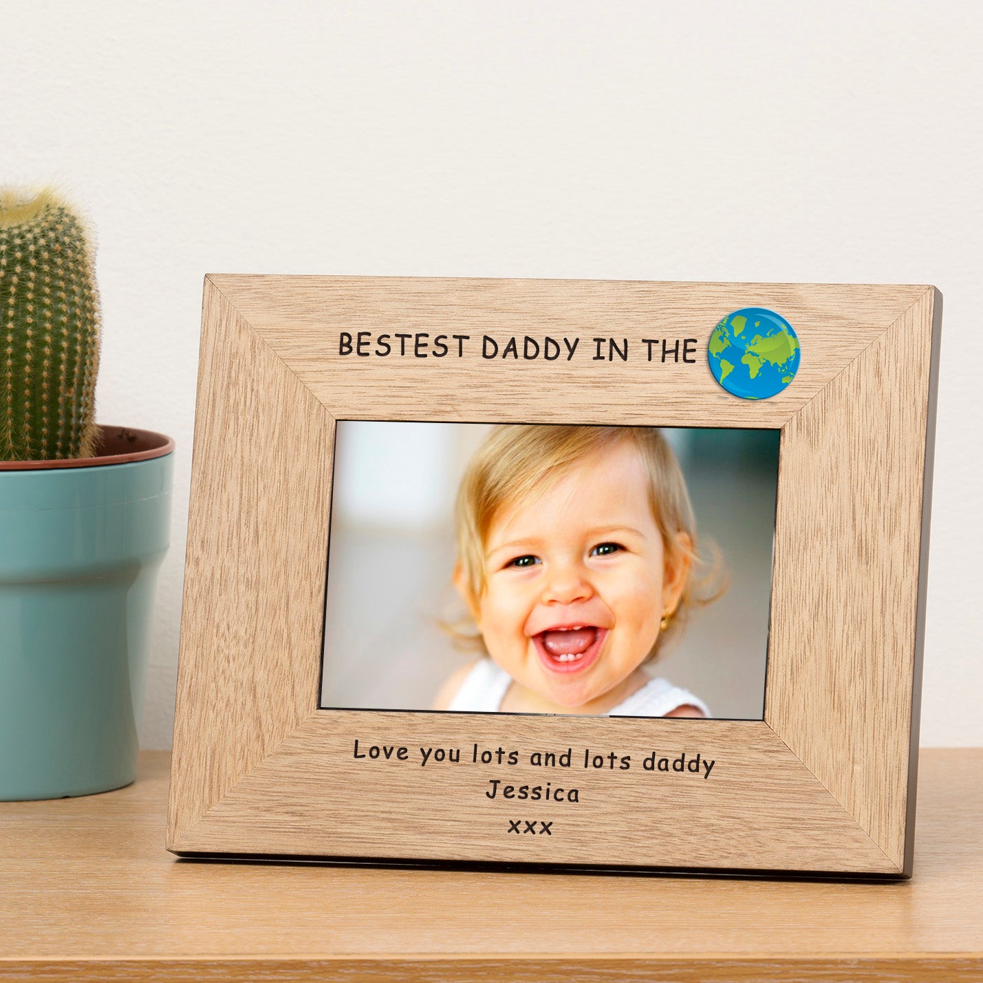 Bestest Daddy in the World Wood Picture Frame (6"" x 4"")