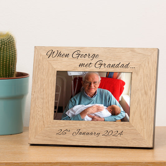 When . . . Met . . . Wood Picture Frame (6"" x 4"")