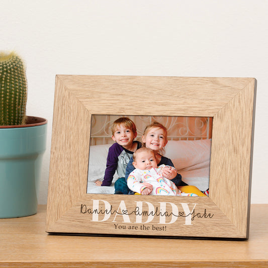 Children's Names Wood Picture Frame (7"" x 5"")