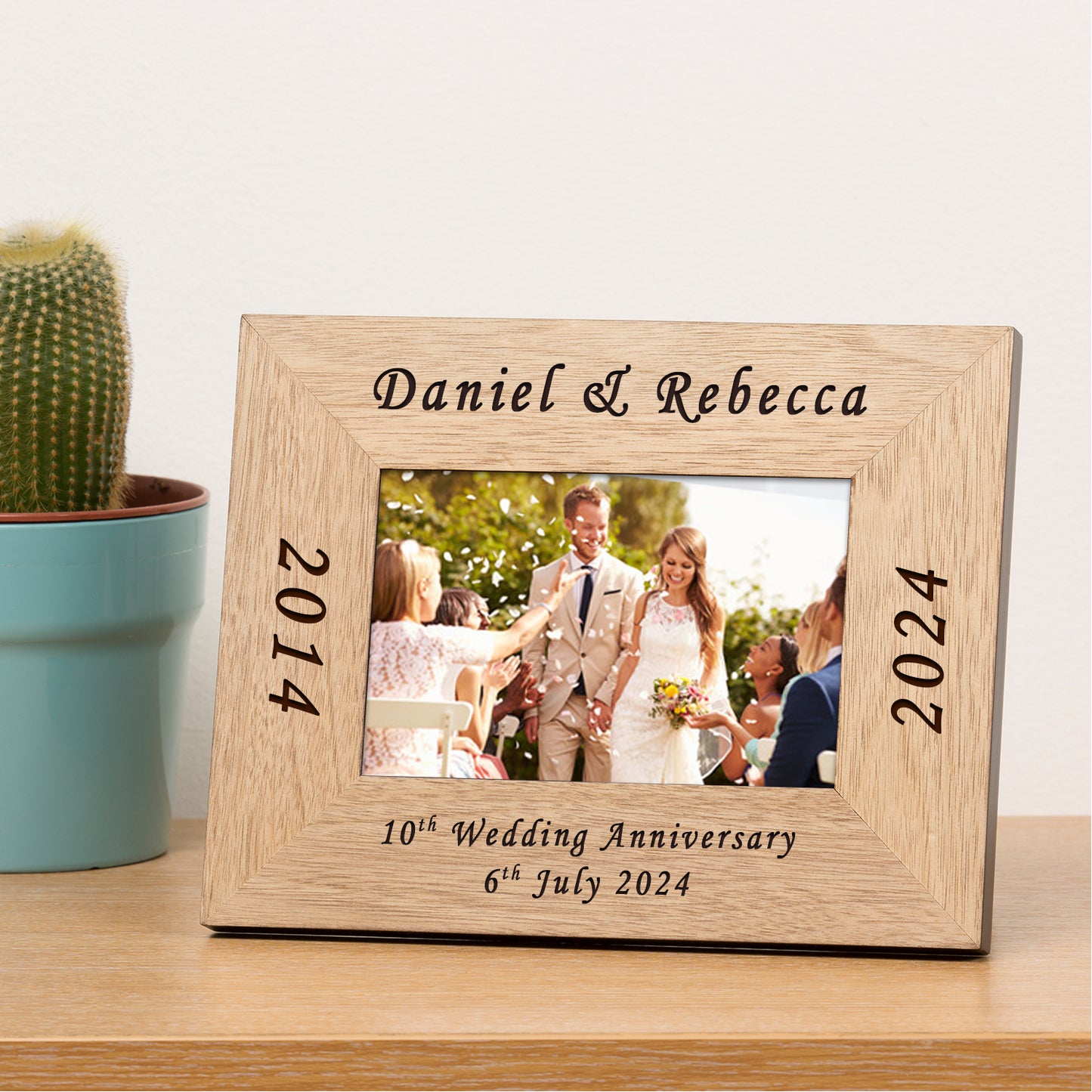 Anniversary Wood Picture Frame (6"" x 4"")