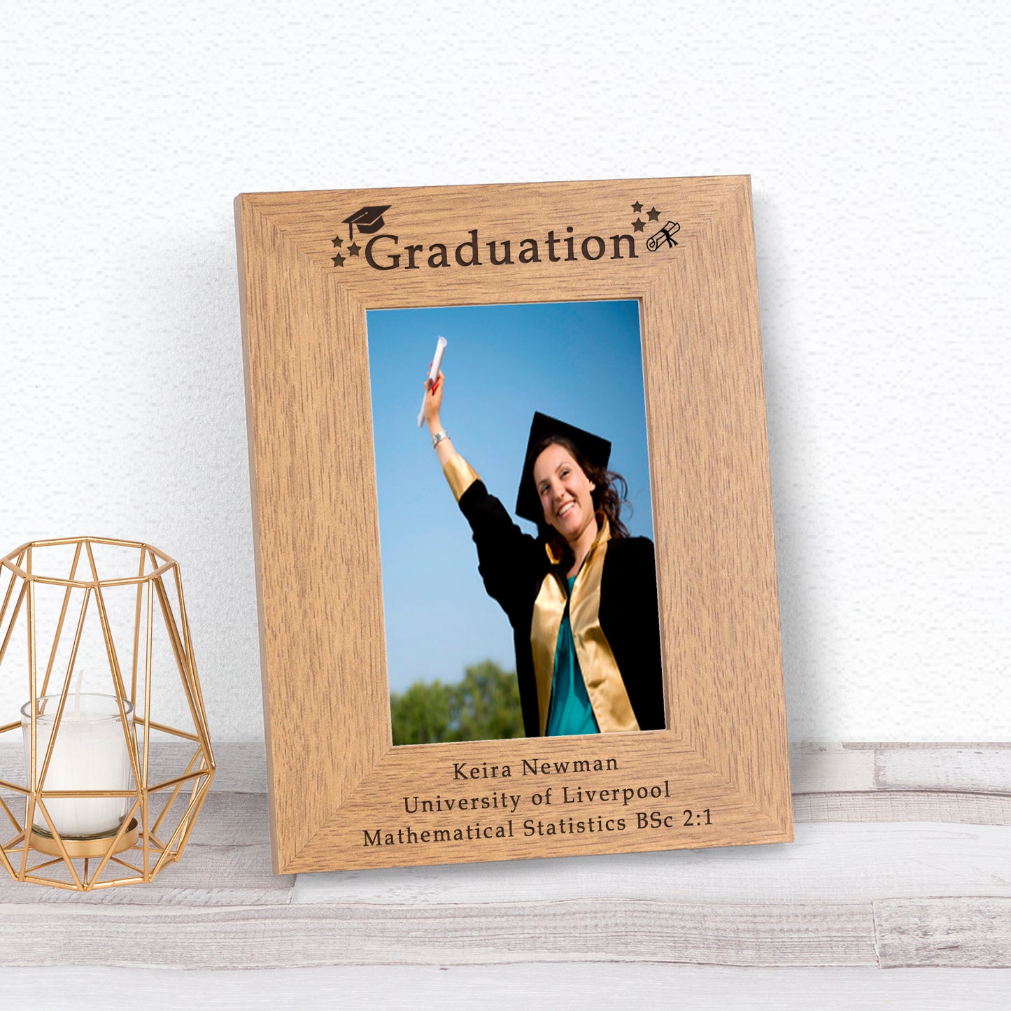 Graduation Wood Picture Frame (6"" x 4"")