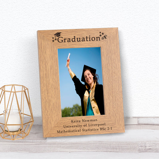 Graduation Wood Picture Frame (6"" x 4"")