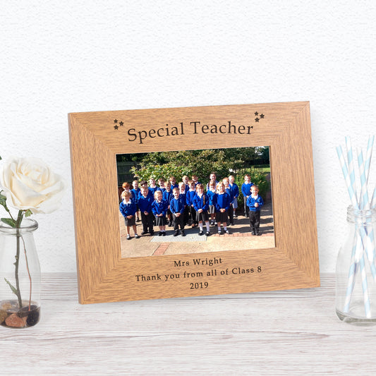 Special Teacher Wood Picture Frame (6"" x 4"")