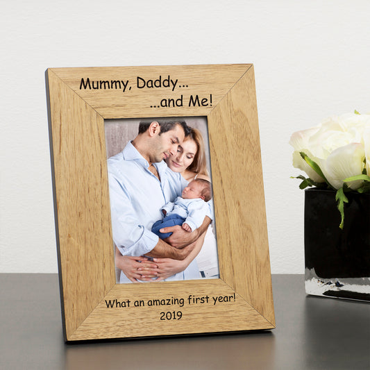 Happy 1st Mother's Day Mummy! Wood Picture Frame (6"" x 4"")