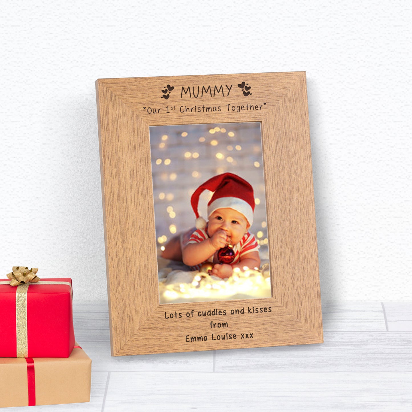 Mummy Our 1st Christmas Together Wood Picture Frame (6"" x 4"")