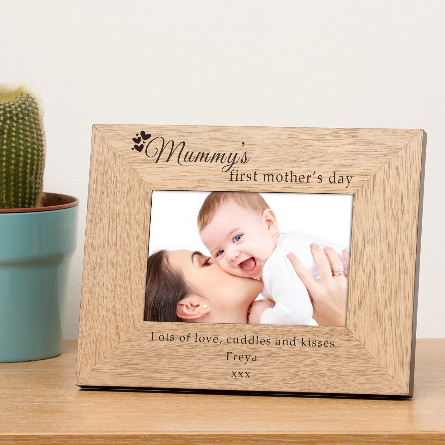 Mummy's first mother's day Wood Picture Frame (6"" x 4"")