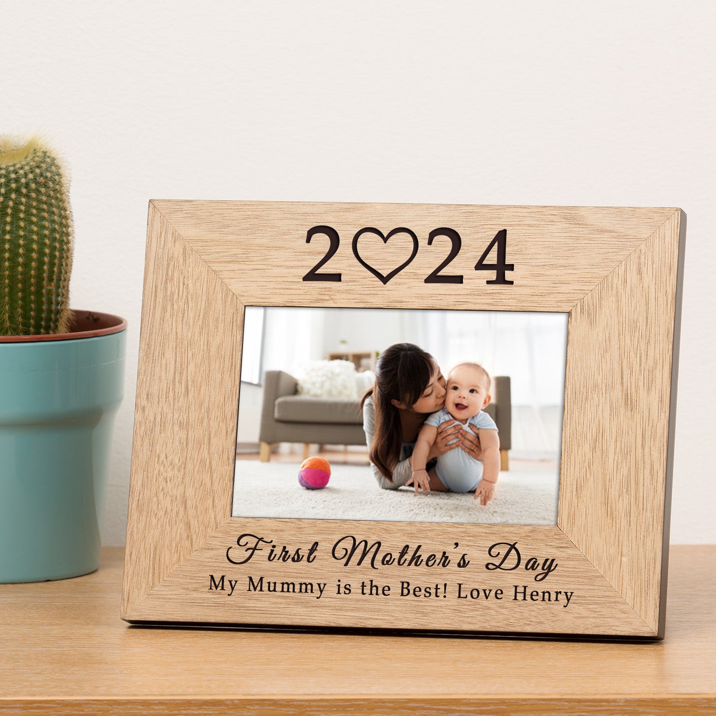 First Mother's Day Wood Picture Frame (6"" x 4"")