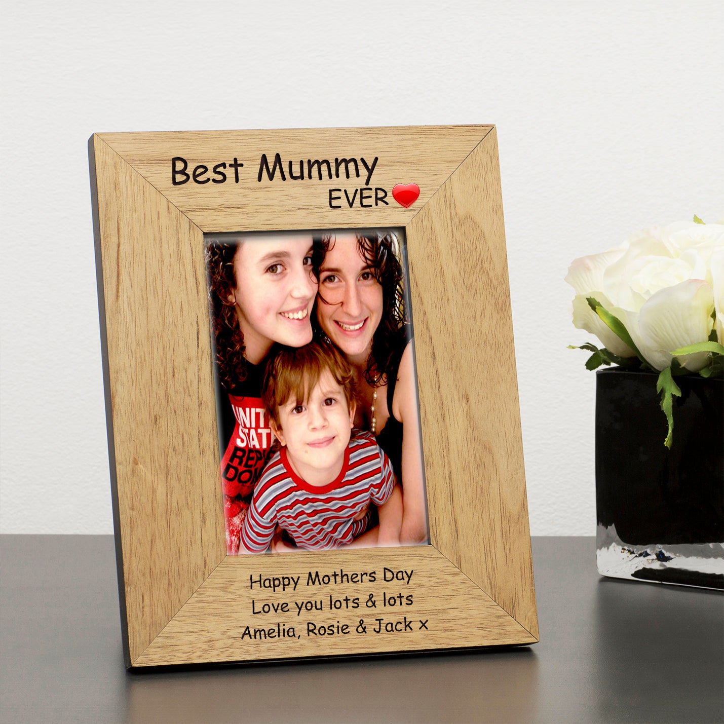 Best Mummy Ever Wood Picture Frame