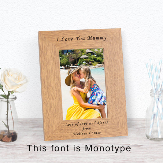 Any Message Wood Photo Frame 7x5