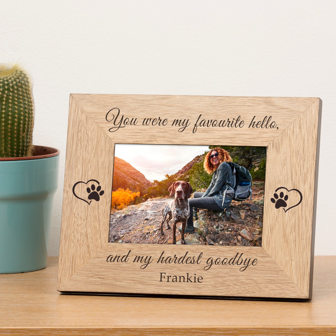 My Favourite Hello Pet Memory Wood Picture Frame (7"" x 5"")