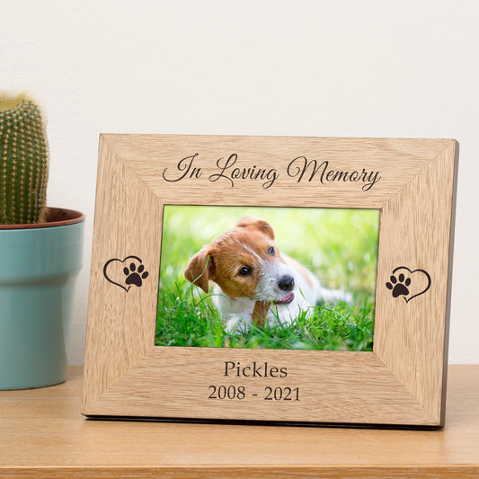 In Loving Memory Pet Memory Wood Picture Frame (7"" x 5"")