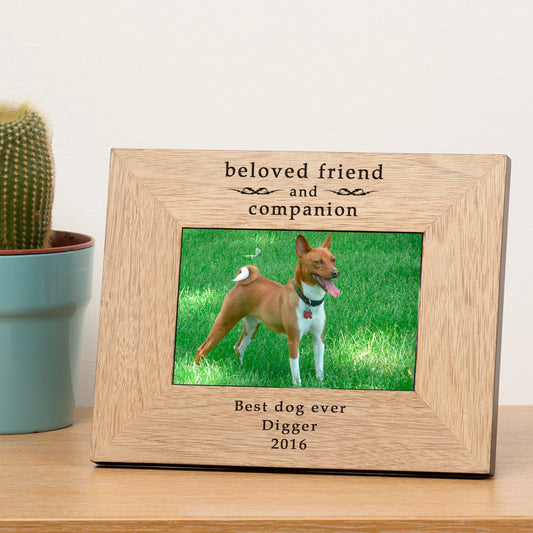 Beloved Friend and Companion Wood Picture Frame (7"" x 5"")