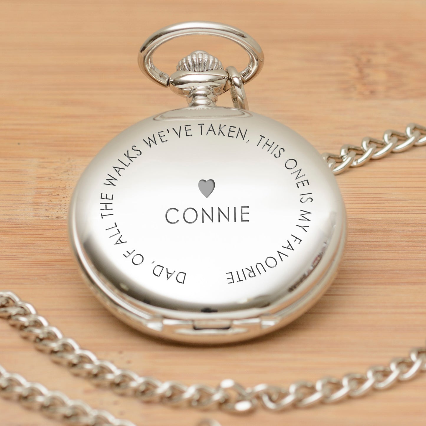 Dad, Of All The Walks Pocket Watch - Silver Finish