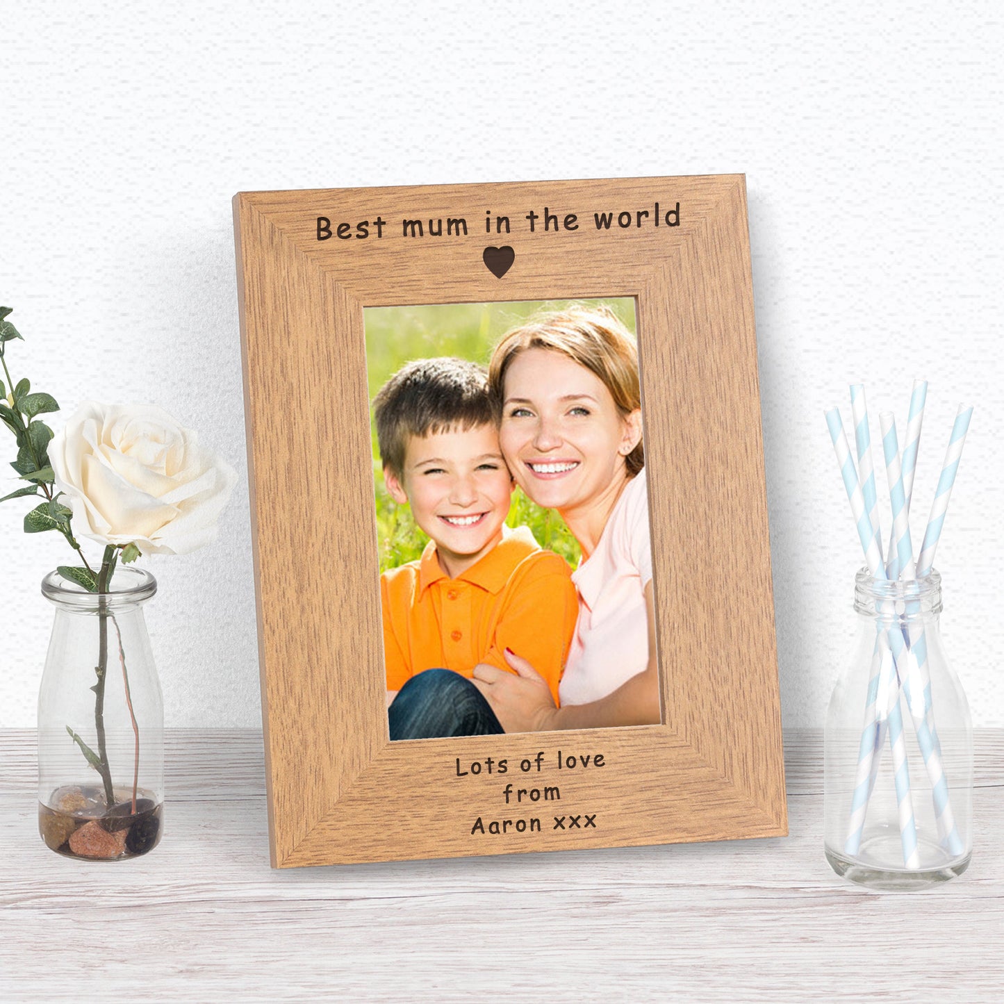 Best mum in the world Wood Picture Frame (6"" x 4"")