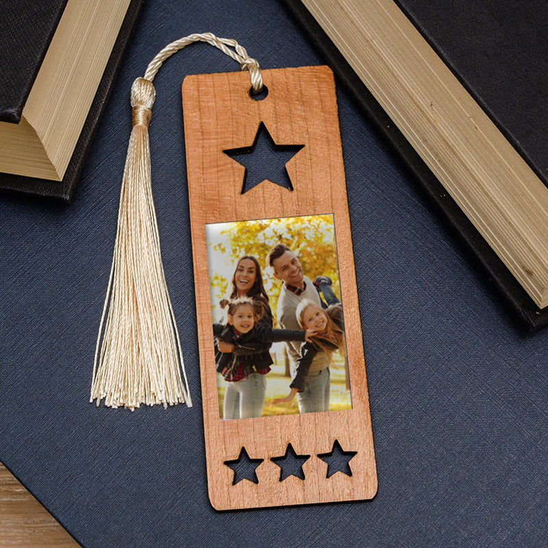 Photo Upload Star Bookmark - Cherrywood